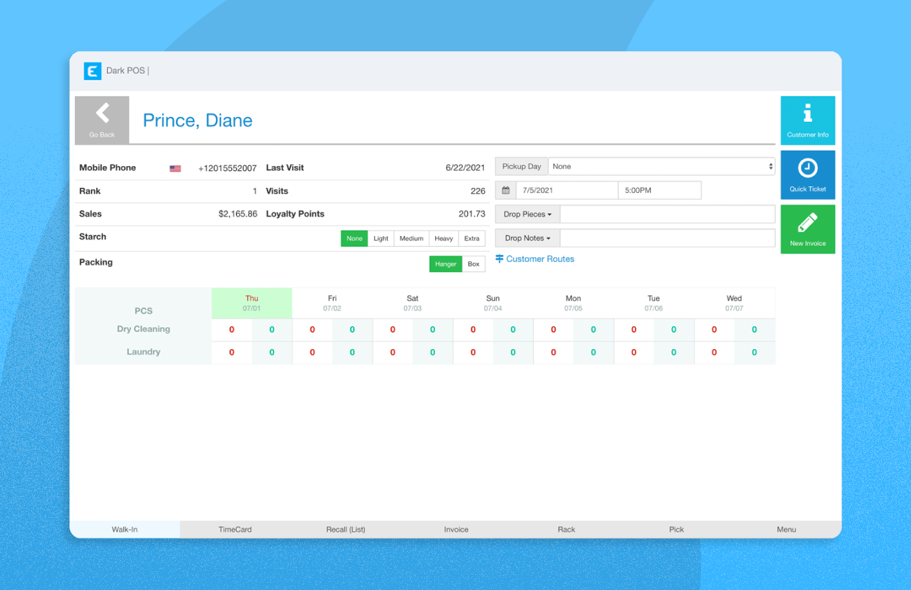 screenshot of Enlite POS